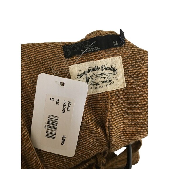 Prana Yellow Gray Shorts Romper Women's Small Hemp One Piece Sleeveless NEW - Picture 6 of 6